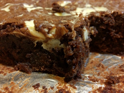 Chocolate Espresso Cheesecake Brownie from the side